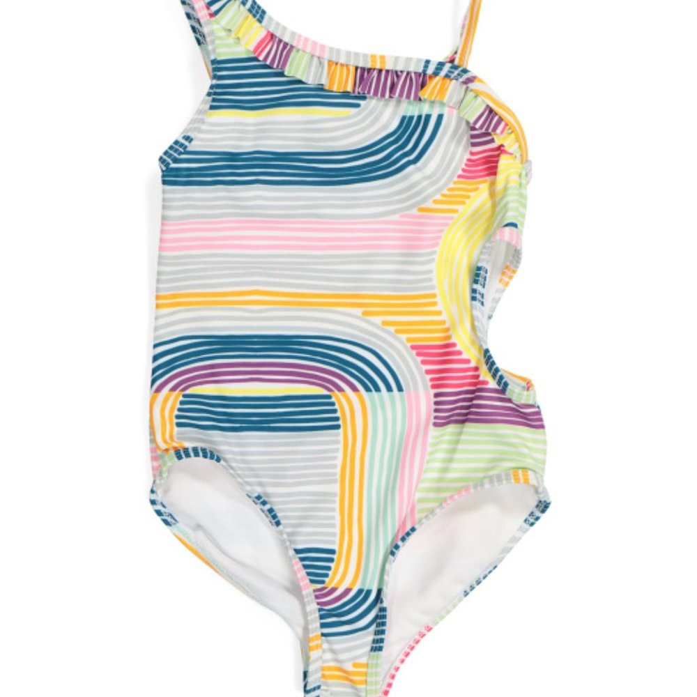 JANTZEN Little Girls Groovy Cut Out Swimsuit | 6 NWT